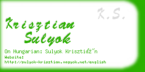 krisztian sulyok business card